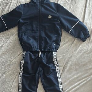 SOLD Hugo Boss Navy Tracksuit with White Accents